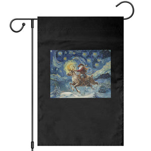 Cowboy Santa Starry Night Christmas Garden Flag TS14 Black Print Your Wear