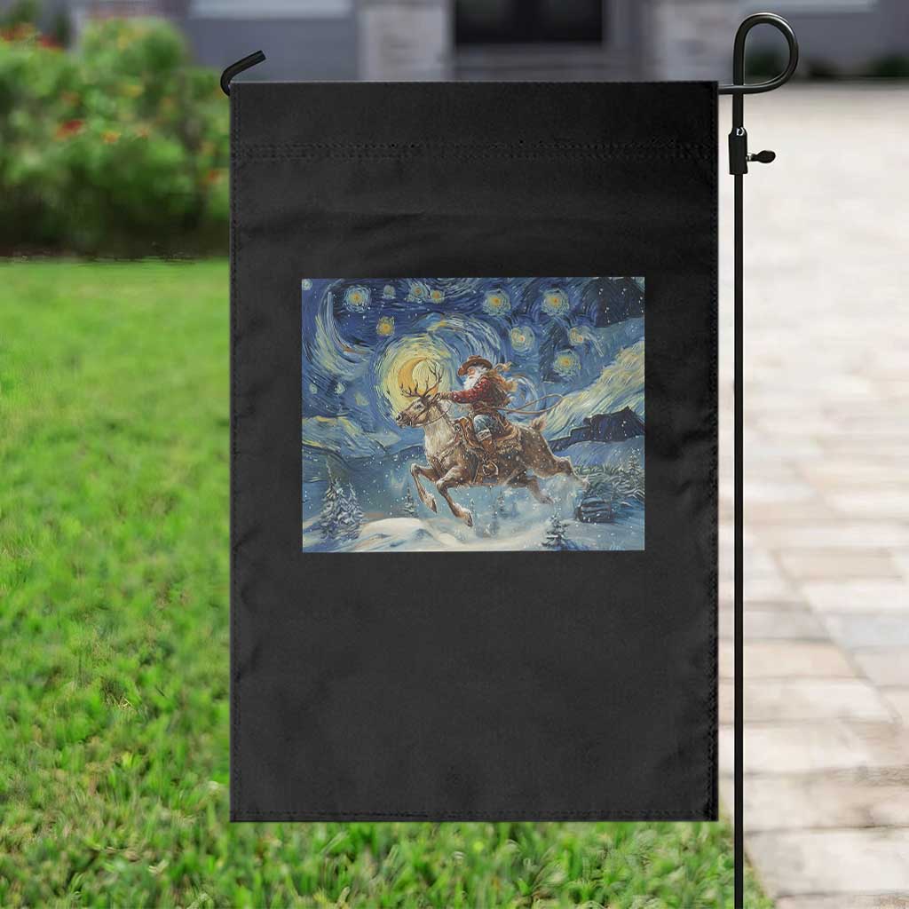 Cowboy Santa Starry Night Christmas Garden Flag TS14 Print Your Wear