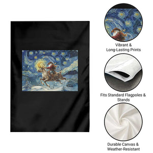 Cowboy Santa Starry Night Christmas Garden Flag TS14 Print Your Wear