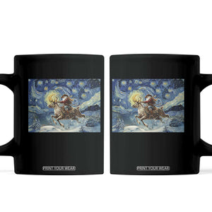 Cowboy Santa Starry Night Christmas Coffee Mug - Print Your Wear