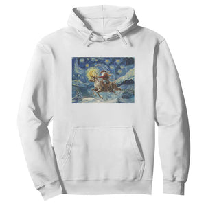 Cowboy Santa Starry Night Christmas Hoodie TS14 White Print Your Wear