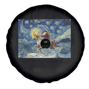 Cowboy Santa Starry Night Christmas Spare Tire Cover TS14 Print Your Wear