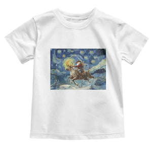 Cowboy Santa Starry Night Christmas Toddler T Shirt TS14 White Print Your Wear