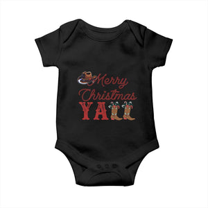Western Cowboy Howdy Baby Onesie Merry Christmas Yall Cowgirl Boots Hat TS14 Black Print Your Wear