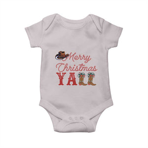 Western Cowboy Howdy Baby Onesie Merry Christmas Yall Cowgirl Boots Hat TS14 Ice Gray Print Your Wear