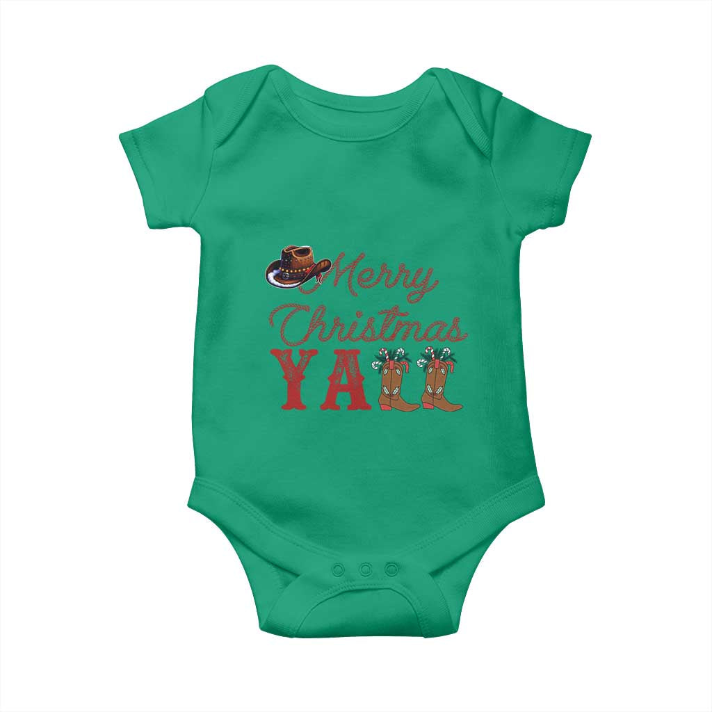 Western Cowboy Howdy Baby Onesie Merry Christmas Yall Cowgirl Boots Hat TS14 Irish Green Print Your Wear