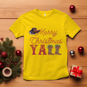 Western Cowboy Howdy T Shirt Merry Christmas Yall Cowgirl Boots Hat TS14 Daisy Print Your Wear