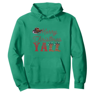 Western Cowboy Howdy Hoodie Merry Christmas Yall Cowgirl Boots Hat TS14 Irish Green Print Your Wear
