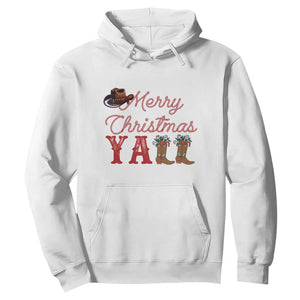 Western Cowboy Howdy Hoodie Merry Christmas Yall Cowgirl Boots Hat TS14 White Print Your Wear