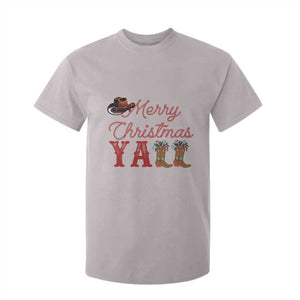 Western Cowboy Howdy T Shirt For Kid Merry Christmas Yall Cowgirl Boots Hat TS14 Ice Gray Print Your Wear