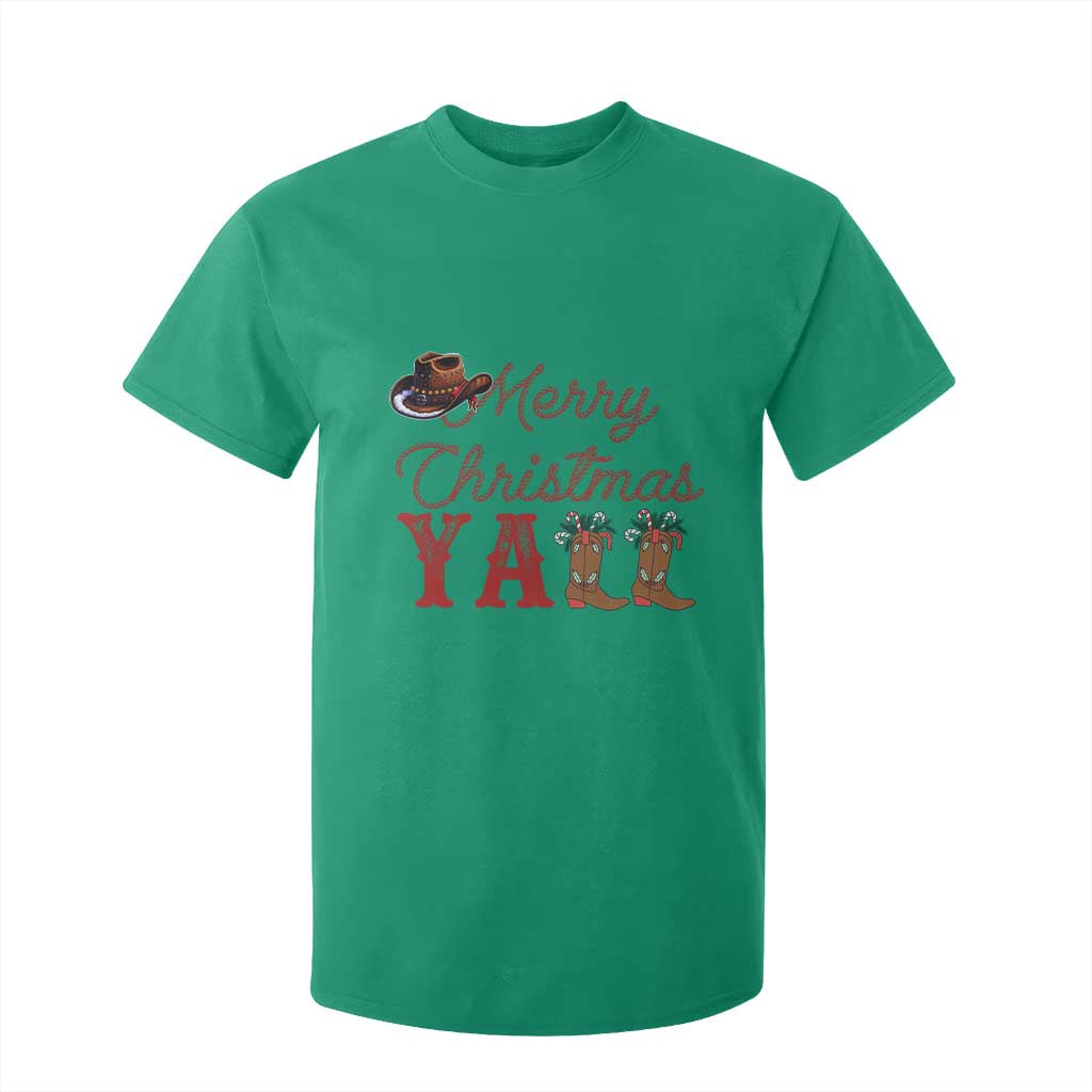 Western Cowboy Howdy T Shirt For Kid Merry Christmas Yall Cowgirl Boots Hat TS14 Irish Green Print Your Wear