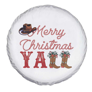 Western Cowboy Howdy Spare Tire Cover Merry Christmas Yall Cowgirl Boots Hat TS14 Print Your Wear