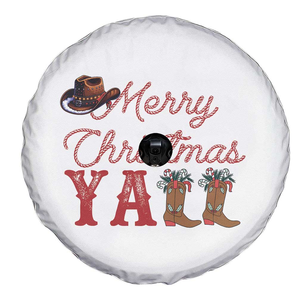Western Cowboy Howdy Spare Tire Cover Merry Christmas Yall Cowgirl Boots Hat TS14 Print Your Wear