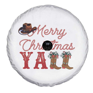 Western Cowboy Howdy Spare Tire Cover Merry Christmas Yall Cowgirl Boots Hat TS14 Print Your Wear