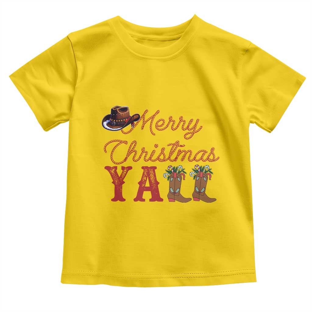 Western Cowboy Howdy Toddler T Shirt Merry Christmas Yall Cowgirl Boots Hat TS14 Daisy Print Your Wear