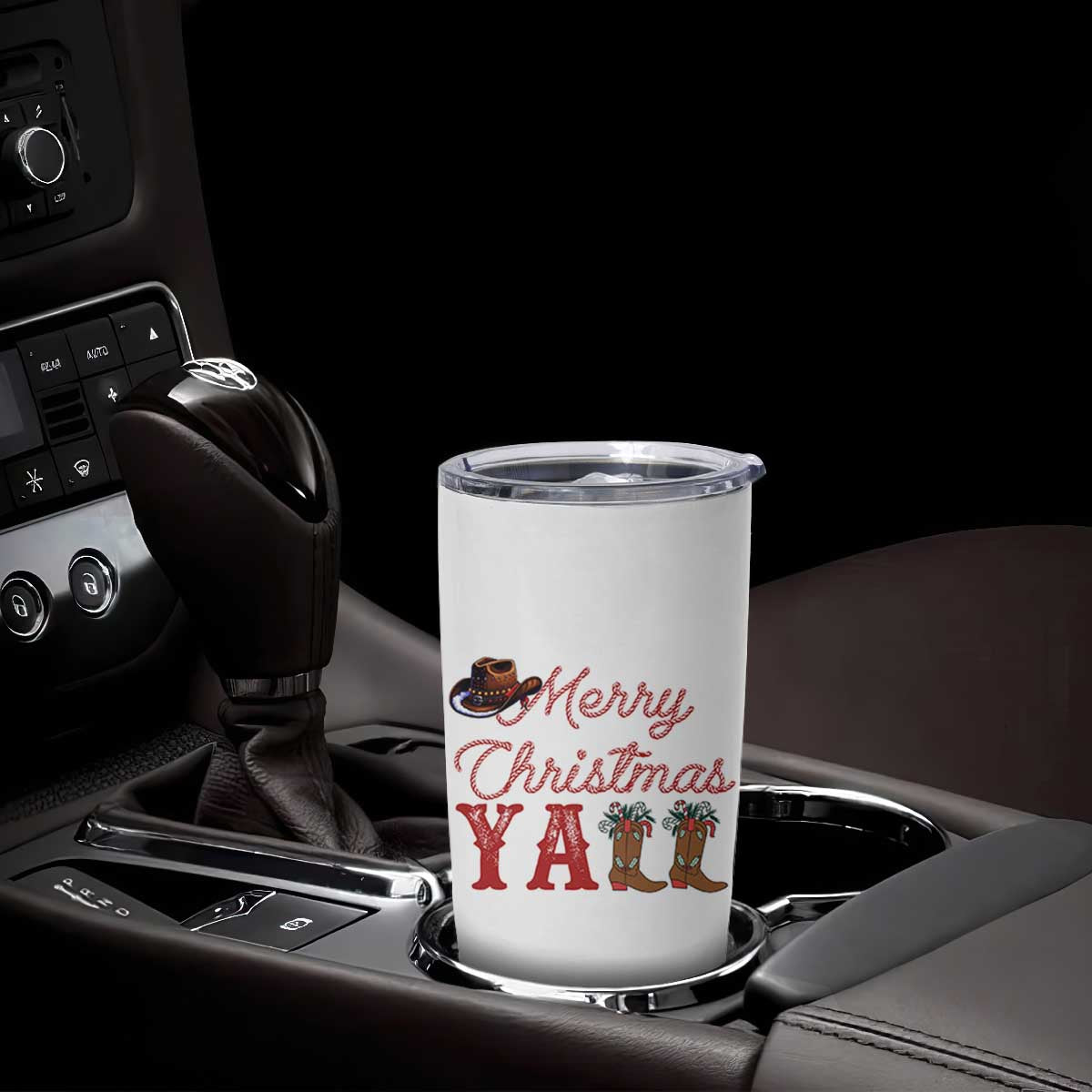 Western Cowboy Howdy Tumbler Cup Merry Christmas Yall Cowgirl Boots Hat - Print Your Wear