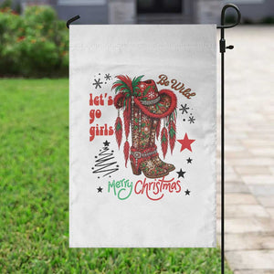 Let Us Go Girls Garden Flag Christmas Cowgirl Boots TS14 Print Your Wear