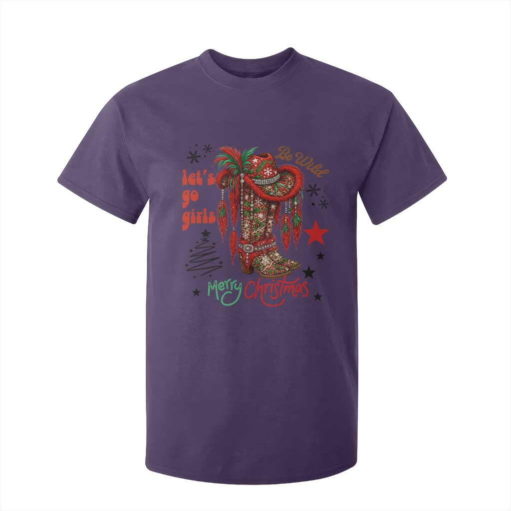 Let Us Go Girls T Shirt For Kid Christmas Cowgirl Boots TS14 Purple Print Your Wear