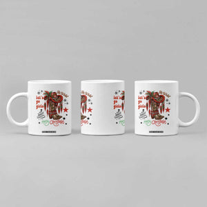 Let Us Go Girls Coffee Mug Christmas Cowgirl Boots - Print Your Wear