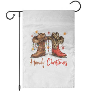 Howdy Christmas Garden Flag Western Cowboy Boots Country TS14 White Print Your Wear