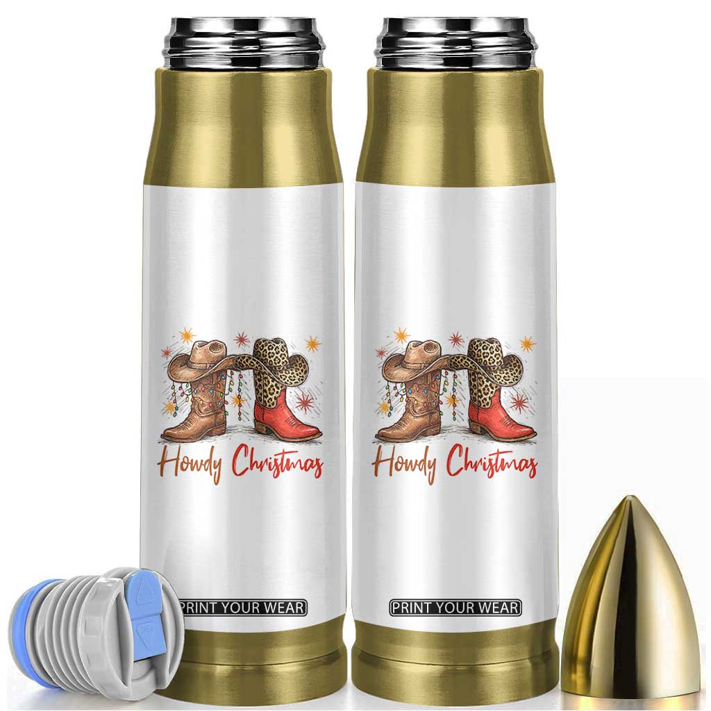 Howdy Christmas Bullet Tumbler Western Cowboy Boots Country TS14 White Print Your Wear