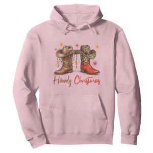 Howdy Christmas Hoodie Western Cowboy Boots Country TS14 Light Pink Print Your Wear