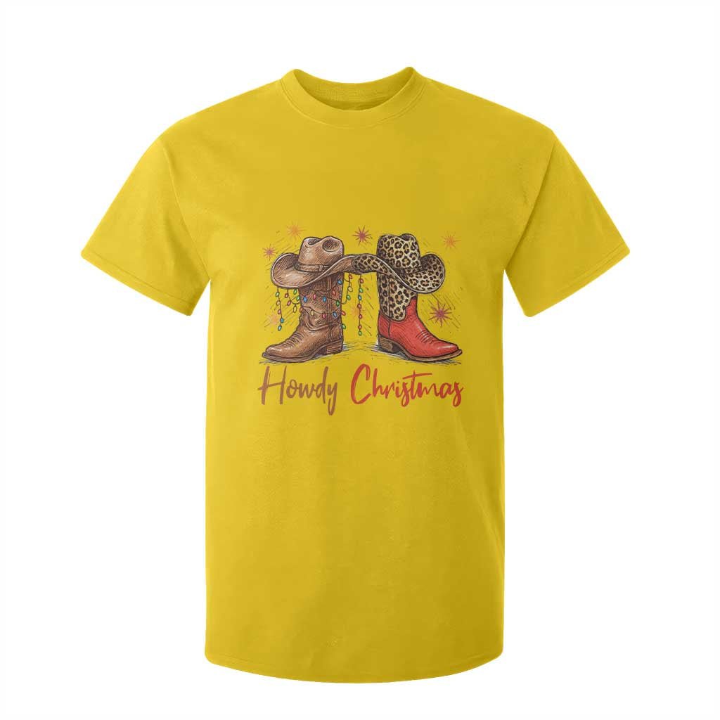Howdy Christmas T Shirt For Kid Western Cowboy Boots Country TS14 Daisy Print Your Wear