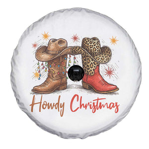 Howdy Christmas Spare Tire Cover Western Cowboy Boots Country TS14 Print Your Wear