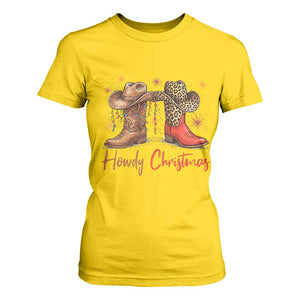Howdy Christmas T Shirt For Women Western Cowboy Boots Country TS14 Daisy Print Your Wear
