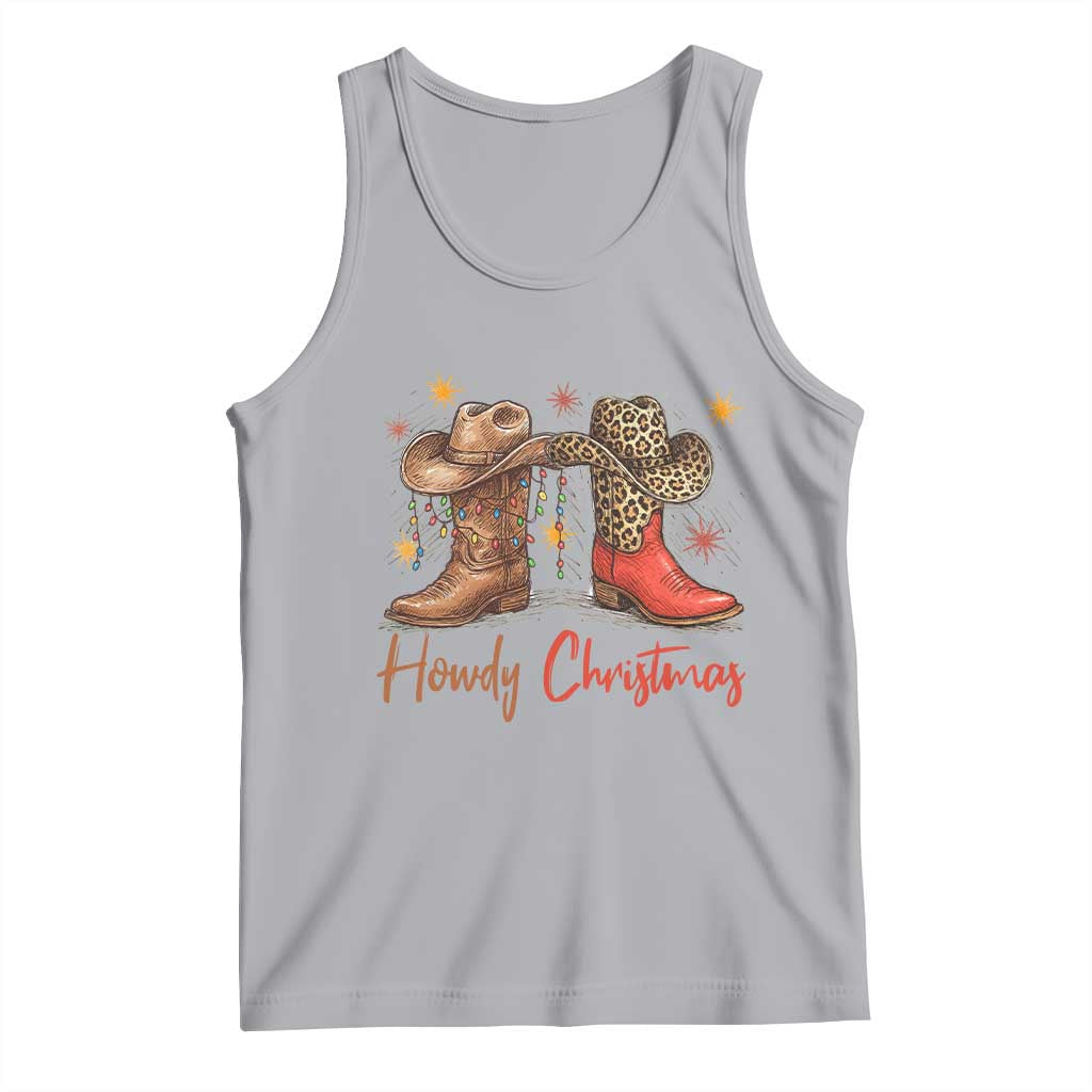 Howdy Christmas Tank Top Western Cowboy Boots Country TS14 Athletic Heather Print Your Wear