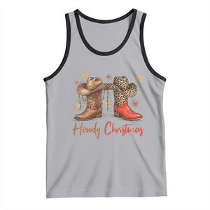 Howdy Christmas Tank Top Western Cowboy Boots Country TS14 Athletic Heather Black Print Your Wear