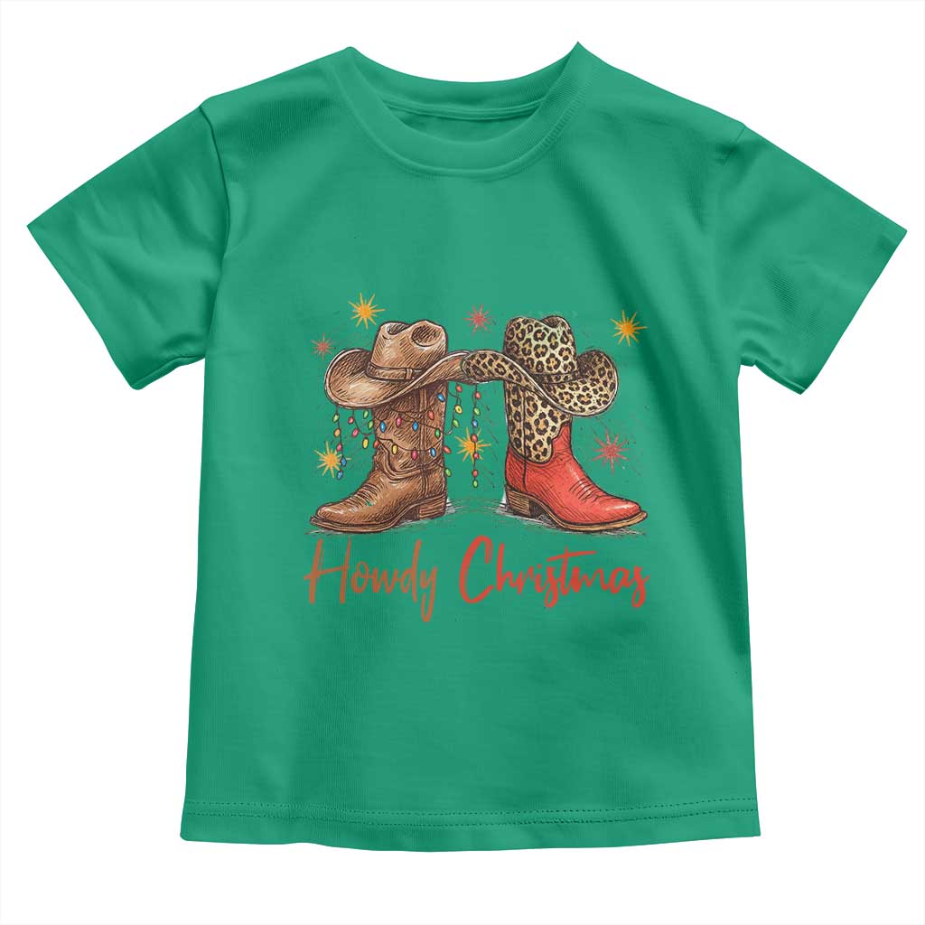Howdy Christmas Toddler T Shirt Western Cowboy Boots Country TS14 Irish Green Print Your Wear
