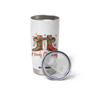 Howdy Christmas Tumbler Cup Western Cowboy Boots Country TS14 Print Your Wear