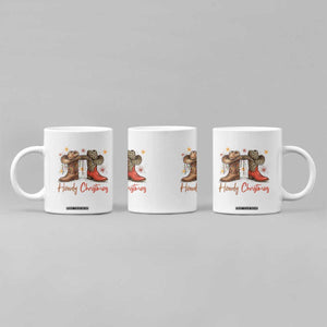 Howdy Christmas Coffee Mug Western Cowboy Boots Country - Print Your Wear