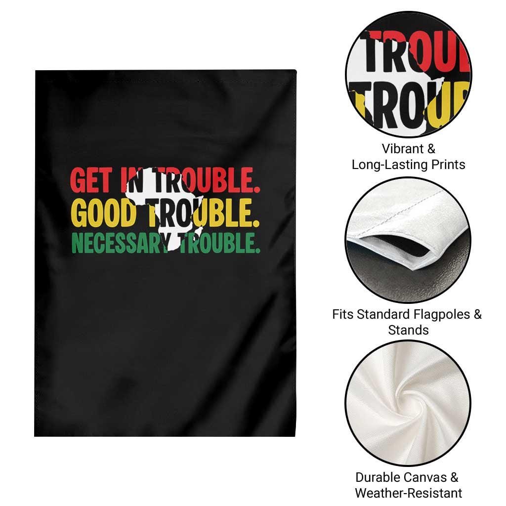 John Lewis Quote Affrican American Garden Flag Get in Good Necessary Trouble TS14 Print Your Wear