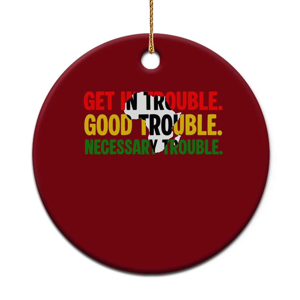 John Lewis Quote Affrican American Ceramic Ornament Get in Good Necessary Trouble TS14 1pc Red Print Your Wear
