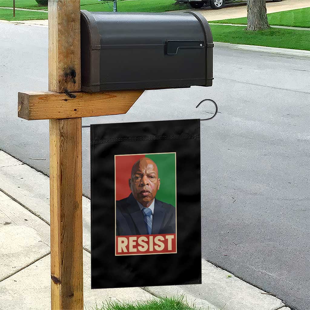 Resist Protest Civil Rights Garden Flag John Lewis Black History TS14 Print Your Wear