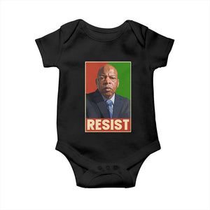 Resist Protest Civil Rights Baby Onesie John Lewis Black History TS14 Black Print Your Wear