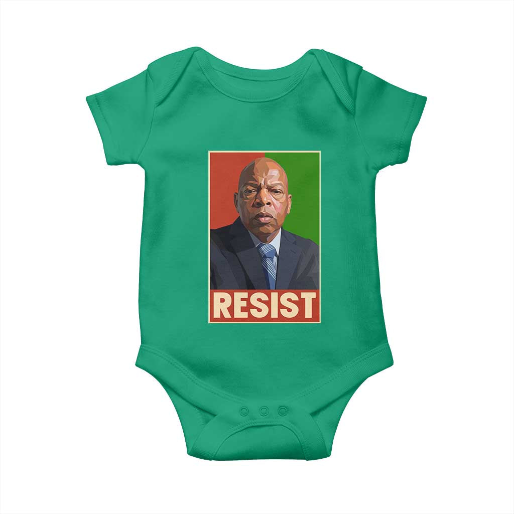 Resist Protest Civil Rights Baby Onesie John Lewis Black History TS14 Irish Green Print Your Wear