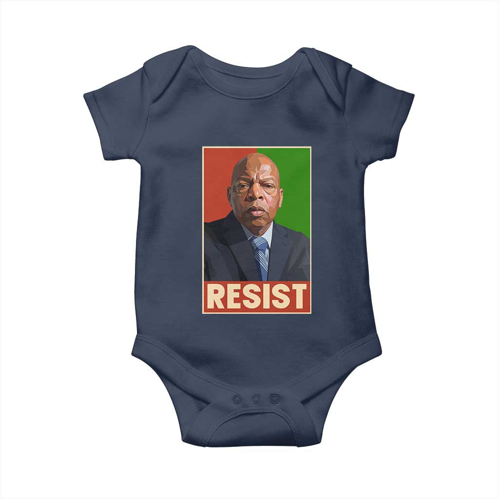 Resist Protest Civil Rights Baby Onesie John Lewis Black History TS14 Navy Print Your Wear