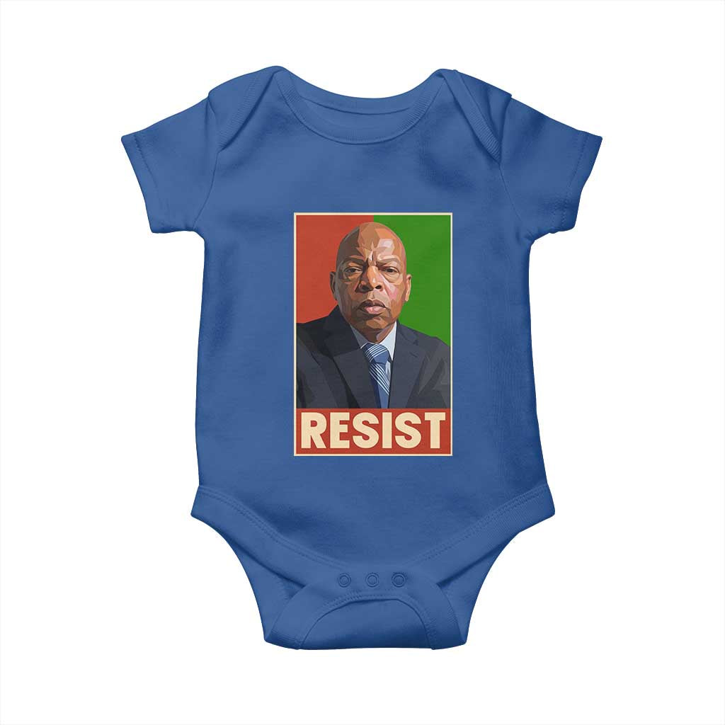 Resist Protest Civil Rights Baby Onesie John Lewis Black History TS14 Royal Blue Print Your Wear