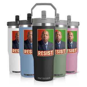 Resist Protest Civil Rights Flip Straw Tumbler John Lewis Black History TS14 Print Your Wear