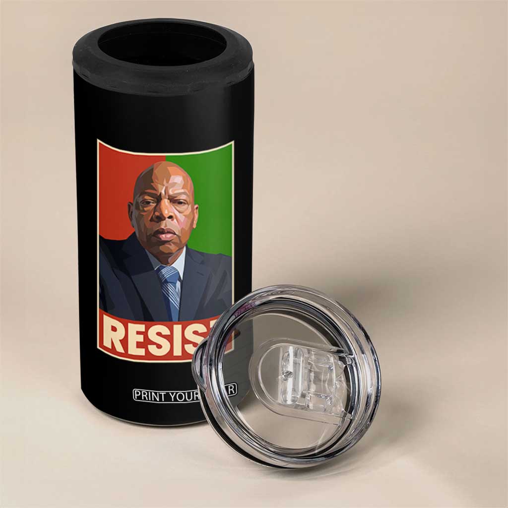 Resist Protest Civil Rights 4 in 1 Can Cooler Tumbler John Lewis Black History TS14 Print Your Wear