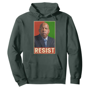 Resist Protest Civil Rights Hoodie John Lewis Black History TS14 Dark Forest Green Print Your Wear