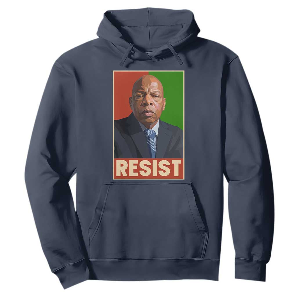 Resist Protest Civil Rights Hoodie John Lewis Black History TS14 Navy Print Your Wear