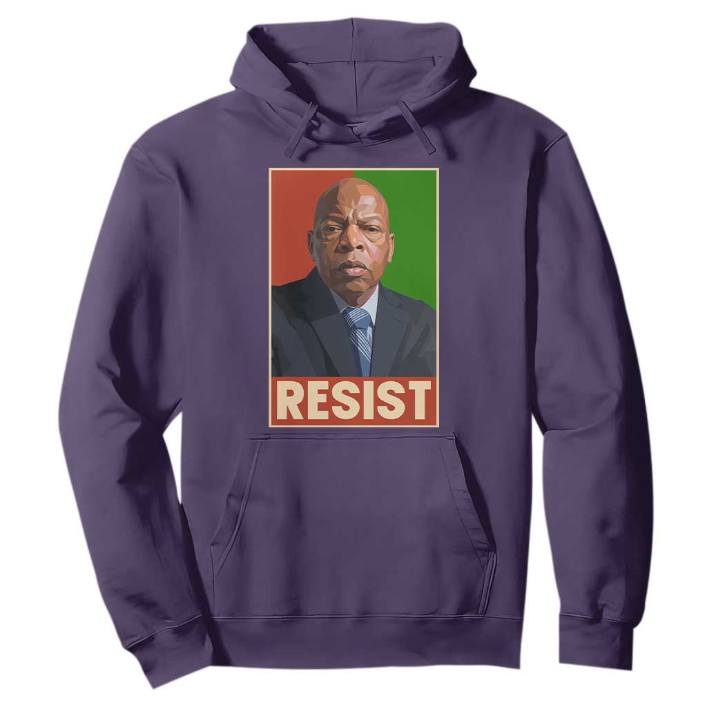 Resist Protest Civil Rights Hoodie John Lewis Black History TS14 Purple Print Your Wear
