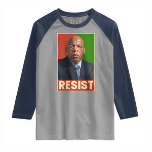 Resist Protest Civil Rights Raglan Shirt John Lewis Black History TS14 Sport Gray Navy Print Your Wear