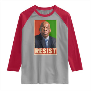 Resist Protest Civil Rights Raglan Shirt John Lewis Black History TS14 Sport Gray Red Print Your Wear