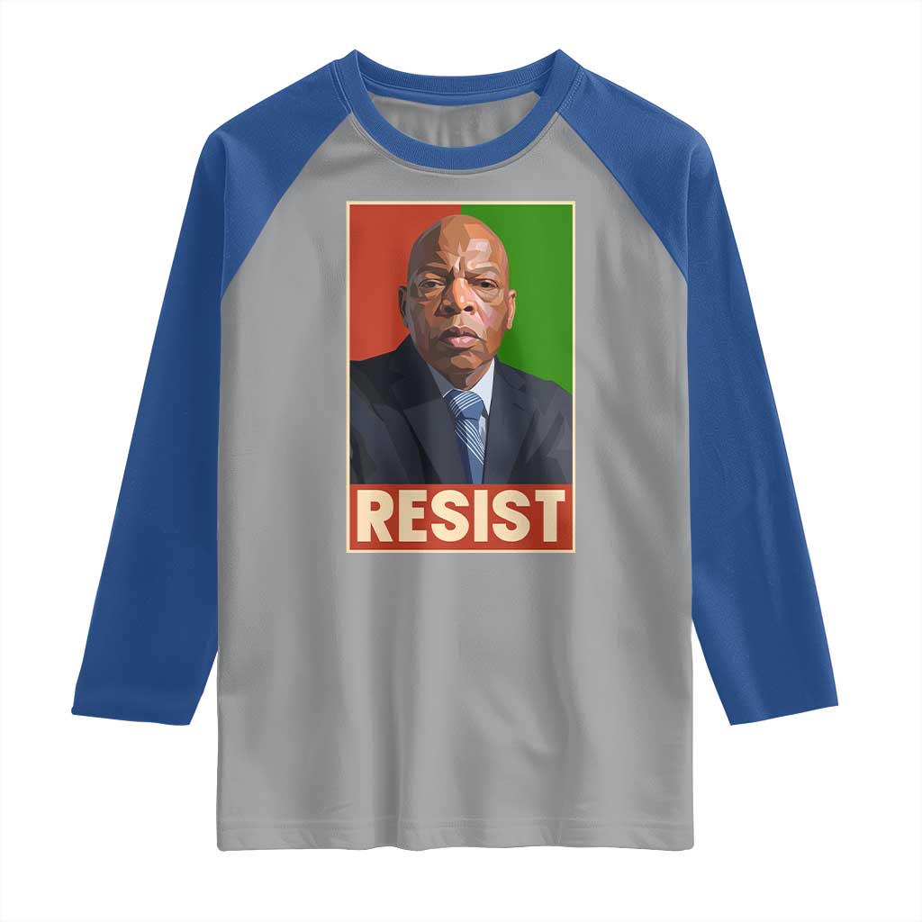 Resist Protest Civil Rights Raglan Shirt John Lewis Black History TS14 Sport Gray Royal Print Your Wear