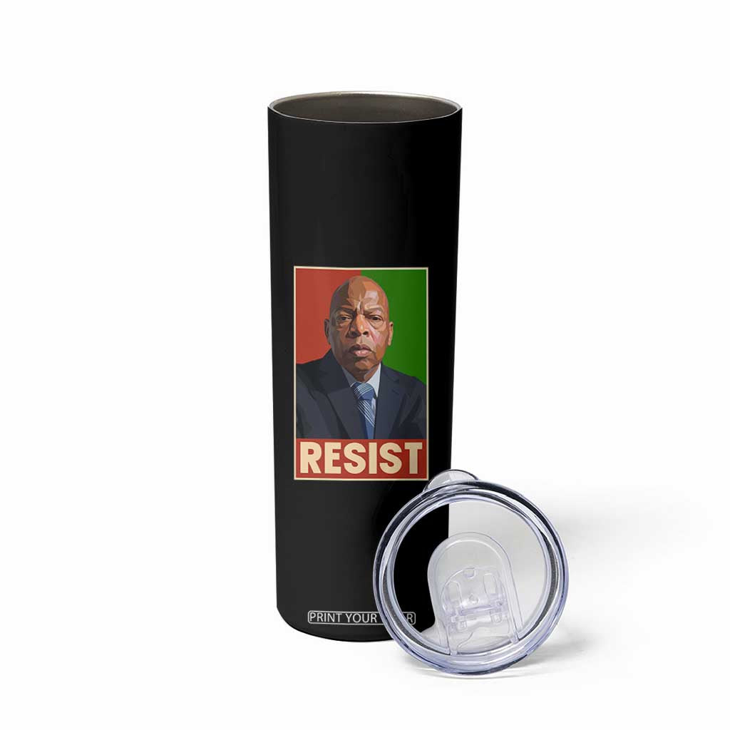 Resist Protest Civil Rights Skinny Tumbler John Lewis Black History TS14 Print Your Wear